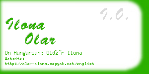 ilona olar business card